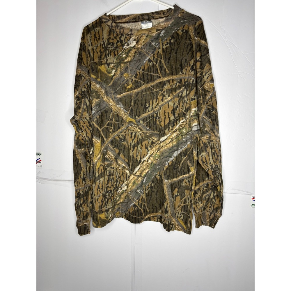 Mossy Oak Break Up Camo Long Sleeve T-Shirt Mens‎ 3XL Brown Hunting Fishing Tee